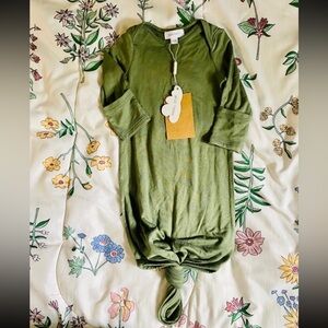 Angel dear olive green knot gown 0/3
